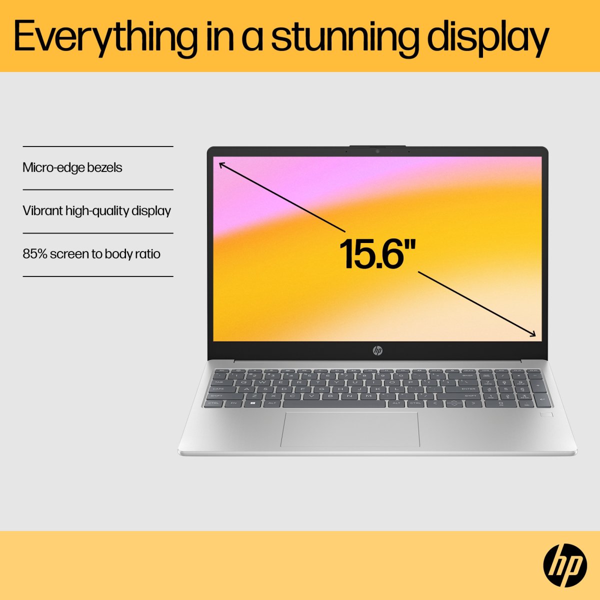 HP 15-fc0053na AMD Ryzen™ 3 7320U Laptop 39.6 cm (15.6") Full HD 8 GB LPDDR5-SDRAM 512 GB SSD Wi-Fi 6 (802.11ax) Windows 11 Home Silver - Image 11