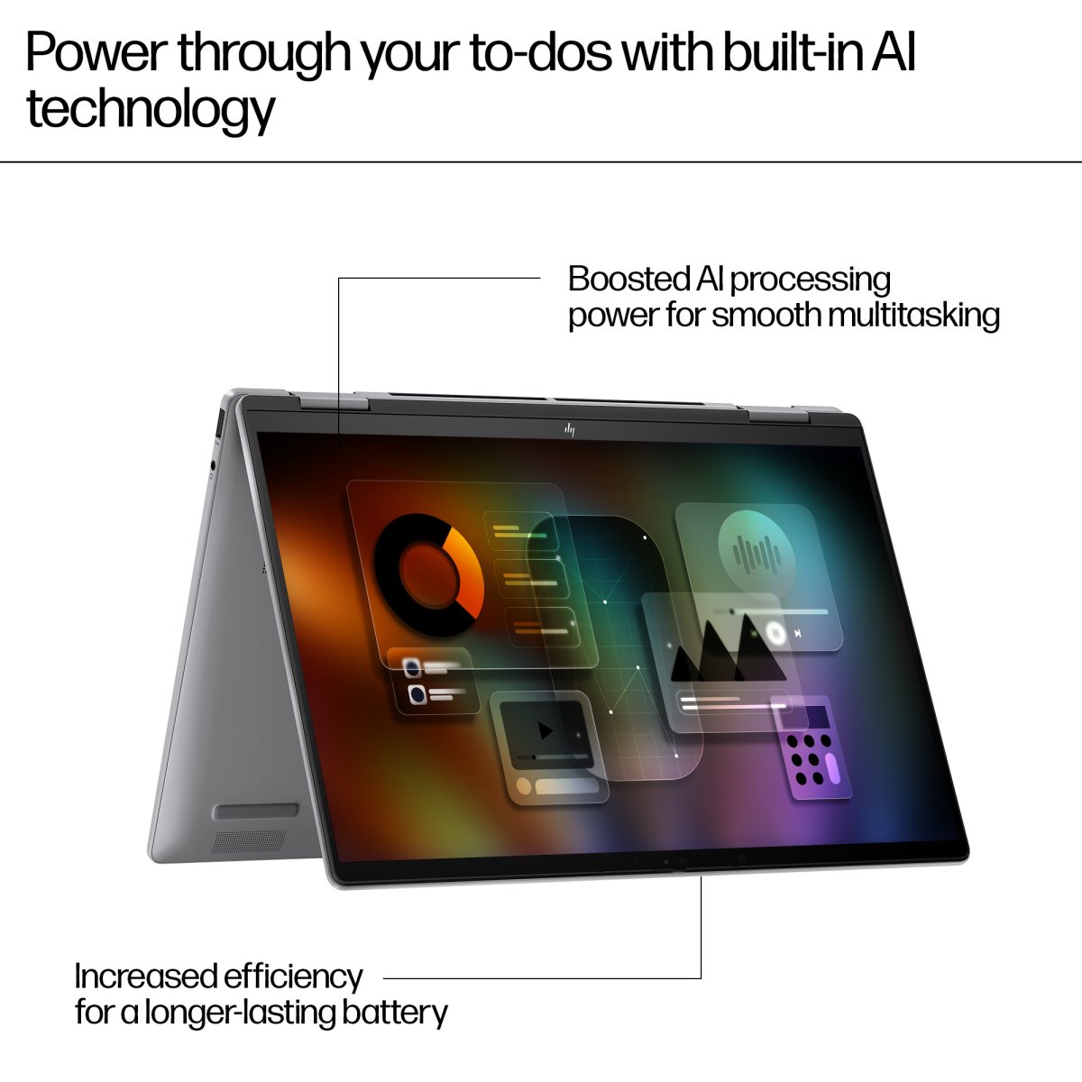HP ENVY x360 14-fa0005na AMD Ryzen™ 5 8640HS Hybrid (2-in-1) 35.6 cm (14") Touchscreen 2K 16 GB LPDDR5-SDRAM 512 GB SSD Wi-Fi 6E (802.11ax) Windows 11 Home AI PC Silver - Image 12