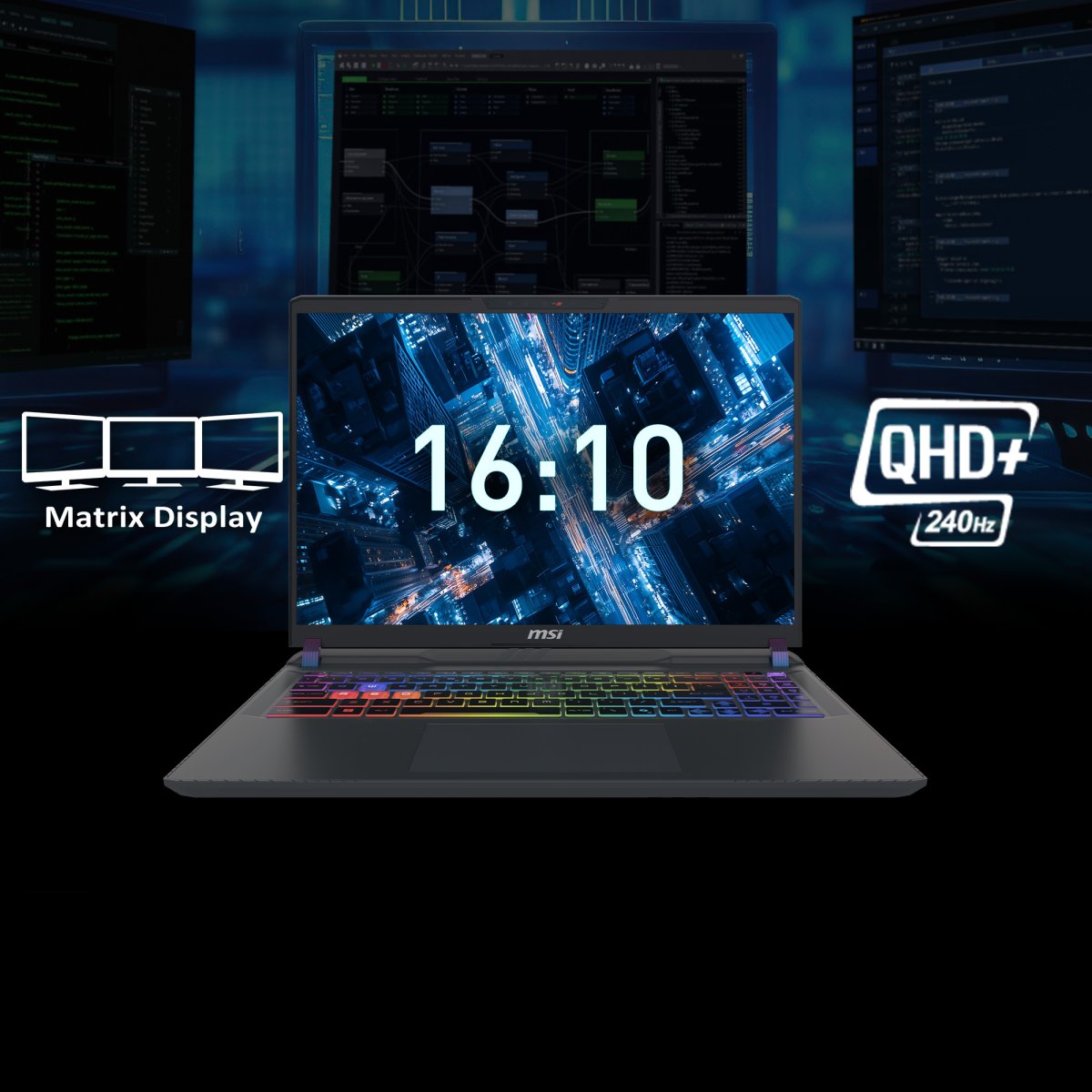 MSI Vector 18 HX AI A2XWJG-804UK Intel Core Ultra 9 275HX Laptop 45.7 cm (18") Quad HD+ 32 GB DDR5-SDRAM 2 TB SSD NVIDIA GeForce RTX 5090 Wi-Fi 7 (802.11be) Windows 11 Home Grey - Image 25