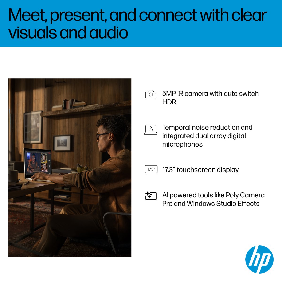 HP OmniBook 7 17-dc0000na Copilot+ PC Intel Core Ultra 7 258V Laptop 43.9 cm (17.3") Touchscreen Full HD 32 GB LPDDR5x-SDRAM 2 TB SSD NVIDIA GeForce RTX 4050 Wi-Fi 7 (802.11be) Windows 11 Home Silver - Image 10