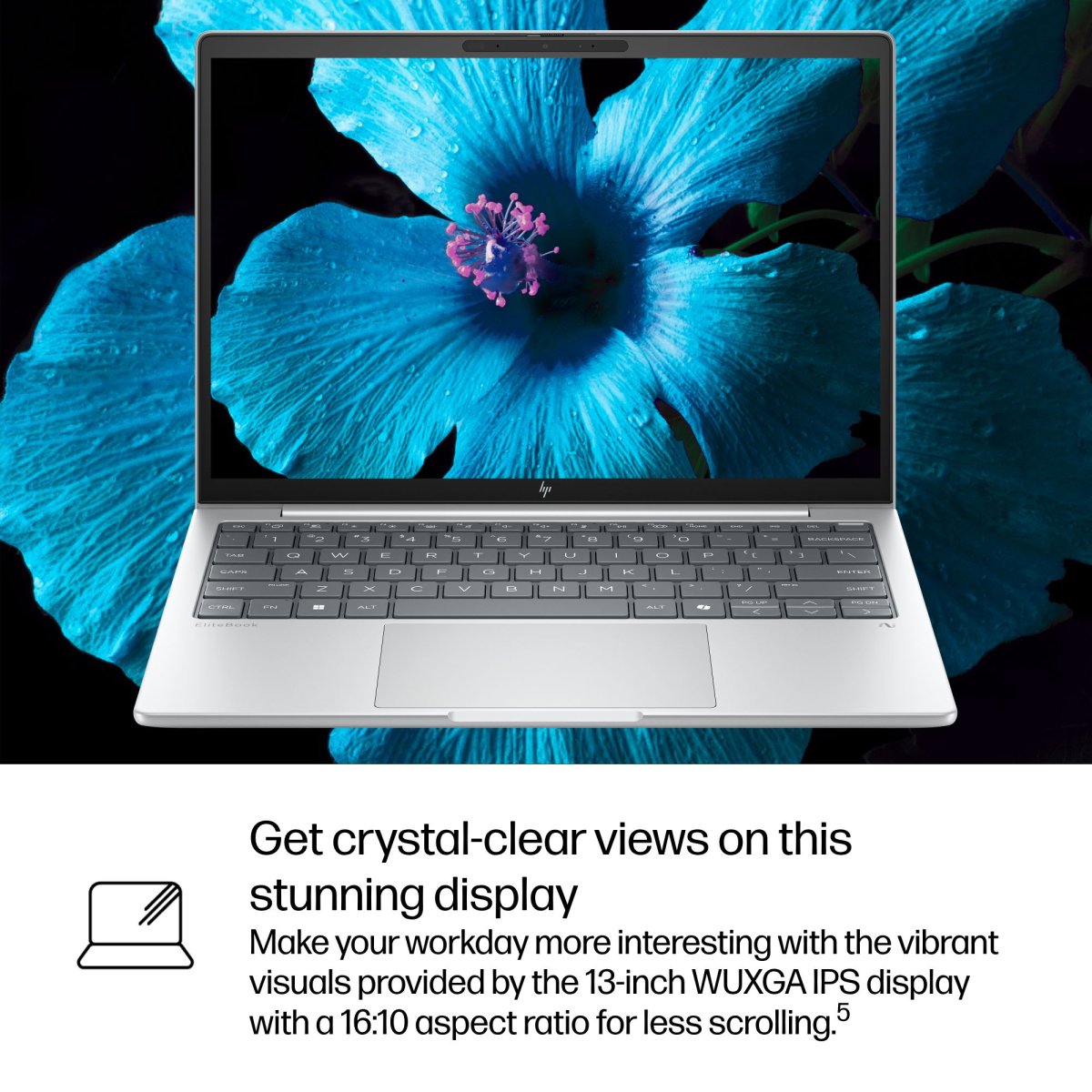 HP EliteBook 8 G1i Intel Core Ultra 5 225U Laptop 33.8 cm (13.3") WUXGA 32 GB LPDDR5x-SDRAM 512 GB SSD Wi-Fi 7 (802.11be) Windows 11 Pro AI PC Silver - Image 6