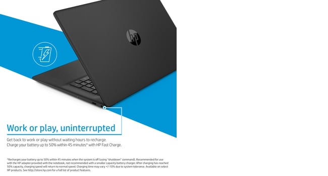 HP 17-cn0041na Intel® Pentium® Gold 7505 Laptop 43.9 cm (17.3") Full HD 4 GB DDR4-SDRAM 128 GB SSD Wi-Fi 5 (802.11ac) Windows 11 Home in S mode Black - Image 16