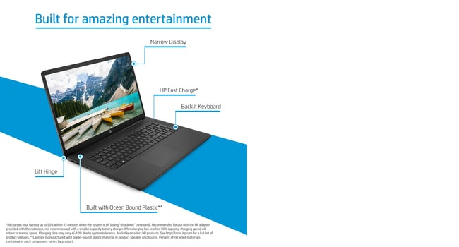 HP 17-cn0041na Intel® Pentium® Gold 7505 Laptop 43.9 cm (17.3") Full HD 4 GB DDR4-SDRAM 128 GB SSD Wi-Fi 5 (802.11ac) Windows 11 Home in S mode Black - Image 14