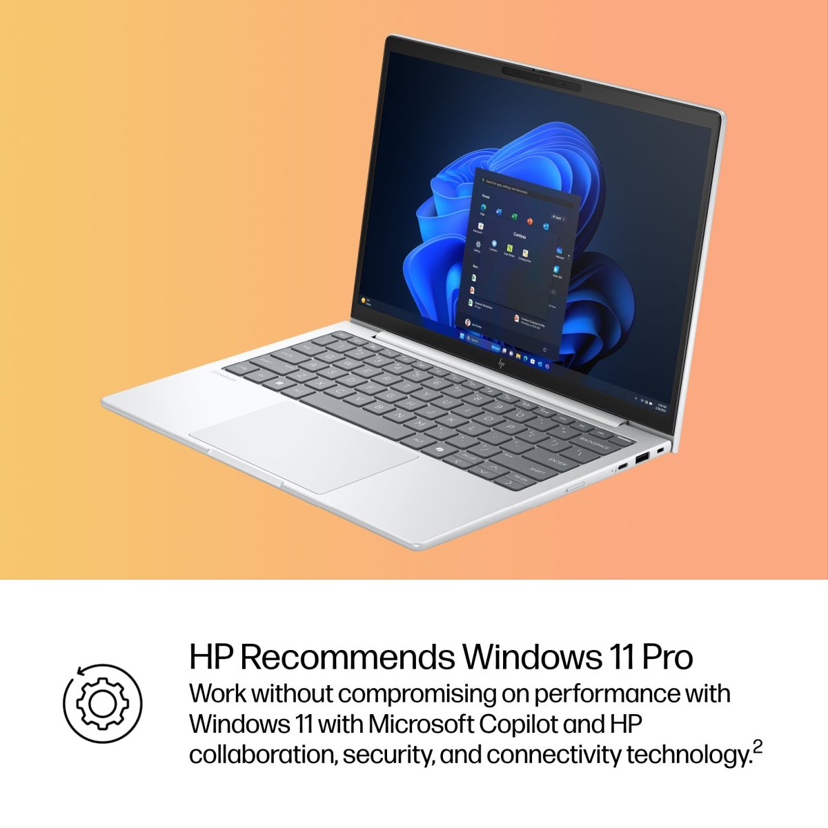 HP EliteBook 8 G1i Intel Core Ultra 5 225U Laptop 33.8 cm (13.3") WUXGA 32 GB LPDDR5x-SDRAM 512 GB SSD Wi-Fi 7 (802.11be) Windows 11 Pro AI PC Silver - Image 10