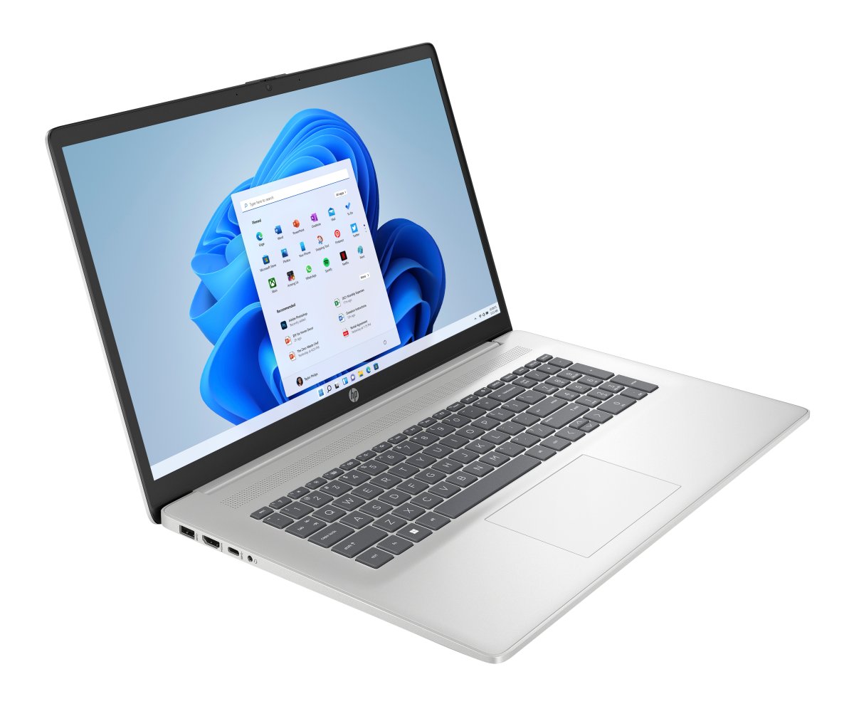 HP 17-cp2003na AMD Ryzen™ 5 7520U Laptop 43.9 cm (17.3") Full HD 8 GB LPDDR5-SDRAM 512 GB SSD Wi-Fi 5 (802.11ac) Windows 11 Home Silver - Image 2