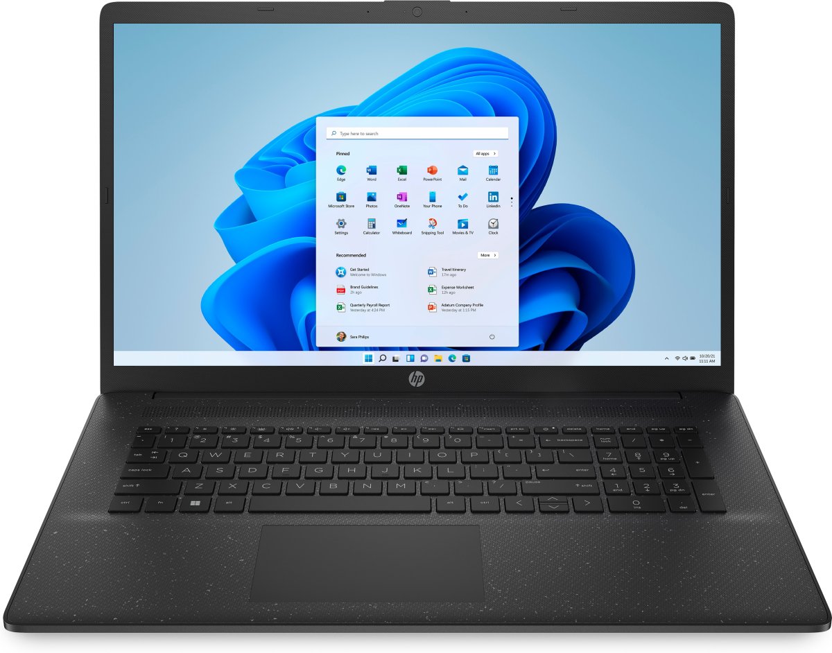 HP 17-cn0041na Intel® Pentium® Gold 7505 Laptop 43.9 cm (17.3") Full HD 4 GB DDR4-SDRAM 128 GB SSD Wi-Fi 5 (802.11ac) Windows 11 Home in S mode Black