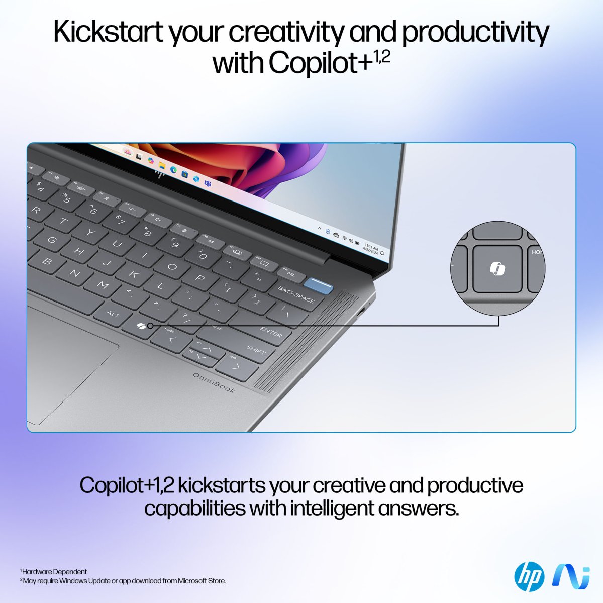 HP OmniBook Ultra 14-fd0001na Copilot+ PC AMD Ryzen AI 9 365 Laptop 35.6 cm (14") Touchscreen 2.2K 16 GB LPDDR5x-SDRAM 1 TB SSD Wi-Fi 7 (802.11be) Windows 11 Home Silver - Image 18